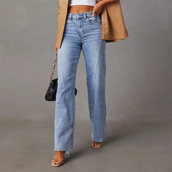 Trendy Flared Denim Jeans - Amarine-S-Nora Luxe
