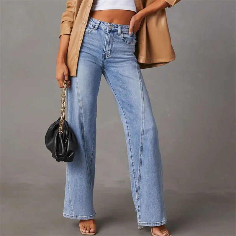 Trendy Flared Denim Jeans - Amarine-S-Nora Luxe