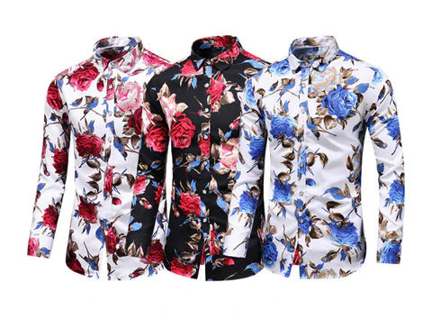 Trendy Floral Print Shirt - Finn-Red-XS-Nora Luxe