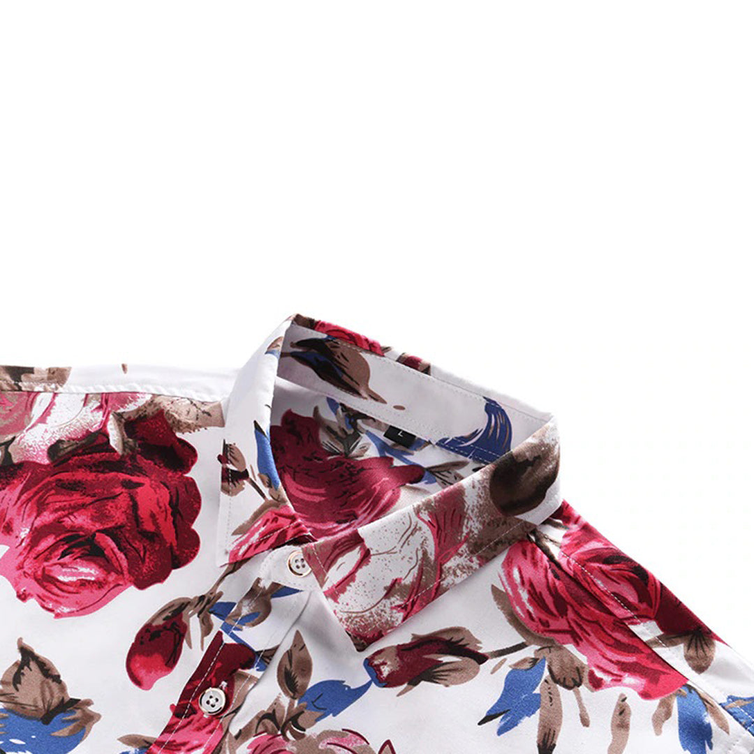 Trendy Floral Print Shirt - Finn-Red-XS-Nora Luxe