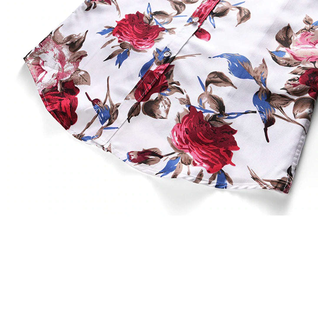 Trendy Floral Print Shirt - Finn-Red-XS-Nora Luxe