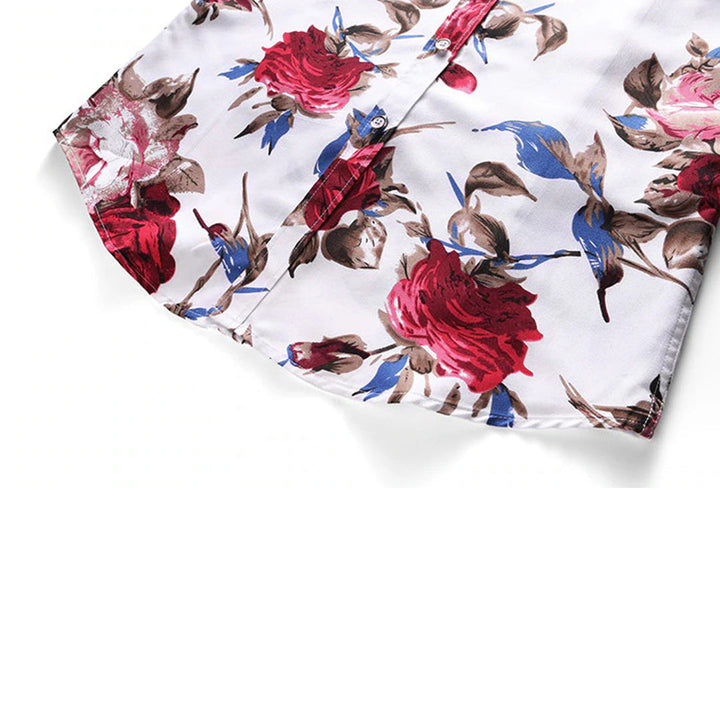 Trendy Floral Print Shirt - Finn-Red-XS-Nora Luxe