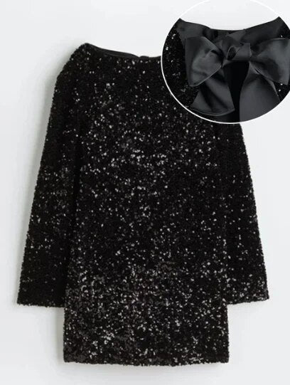 Trendy Glitter Midi Dress - Stella-Black-XS-Nora Luxe