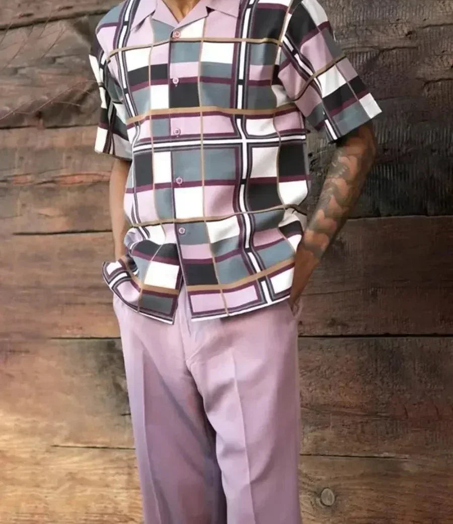 Trendy Harajuku two-piece set with 3D print for men – Kenji-Multicolored-S-Nora Luxe