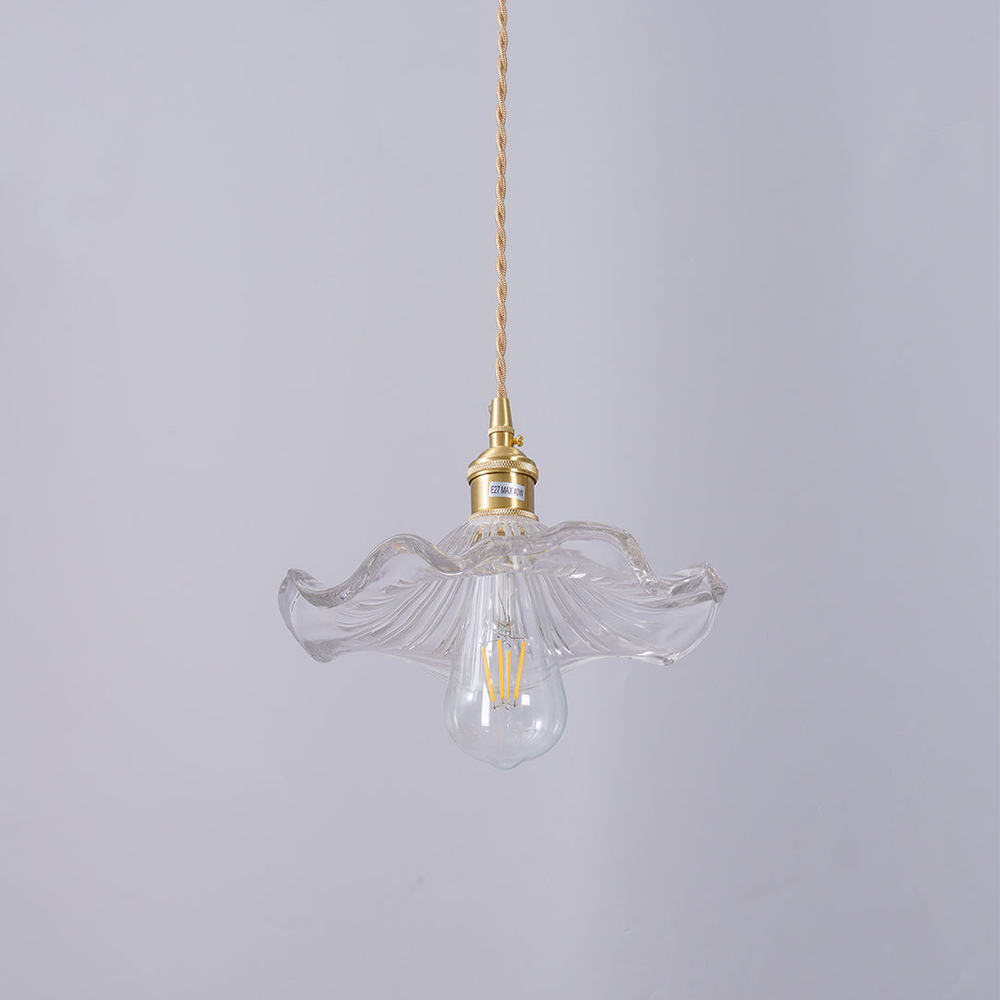 Trendy Hibiscus Flower Pendant Lamp - FlowerLite-Green-D9.06 × H4.72 in-Nora Luxe