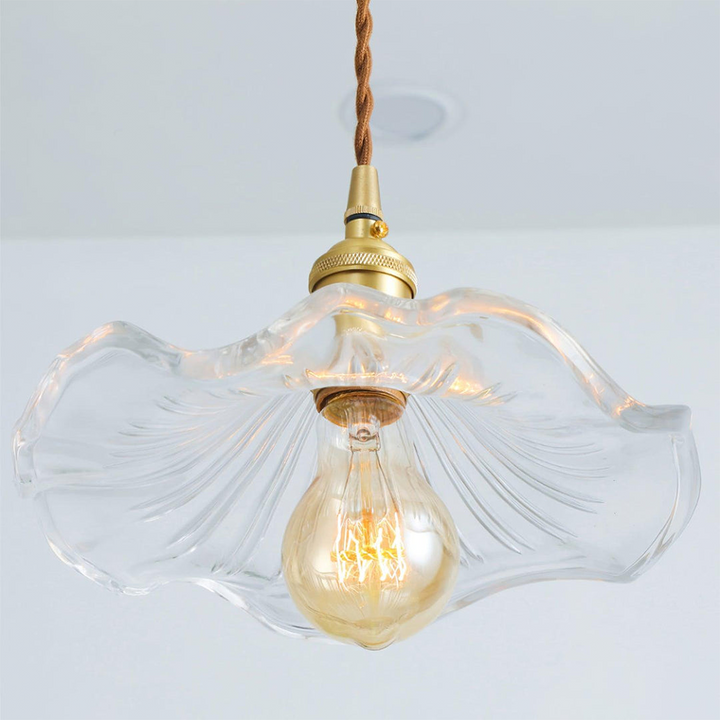 Trendy Hibiscus Flower Pendant Lamp - FlowerLite-Green-D9.06 × H4.72 in-Nora Luxe