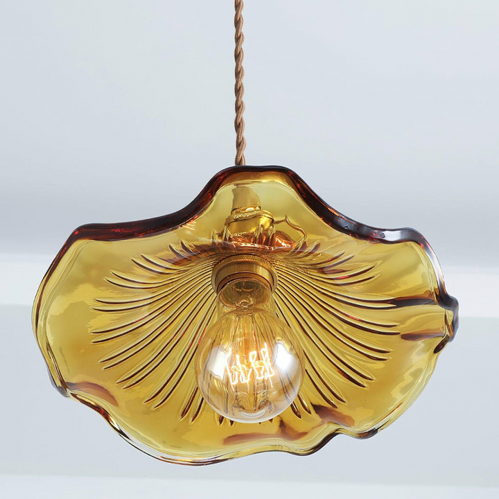 Trendy Hibiscus Flower Pendant Lamp - FlowerLite-Green-D9.06 × H4.72 in-Nora Luxe