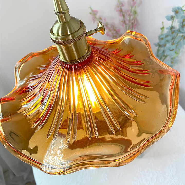 Trendy Hibiscus Flower Pendant Lamp - FlowerLite-Green-D9.06 × H4.72 in-Nora Luxe