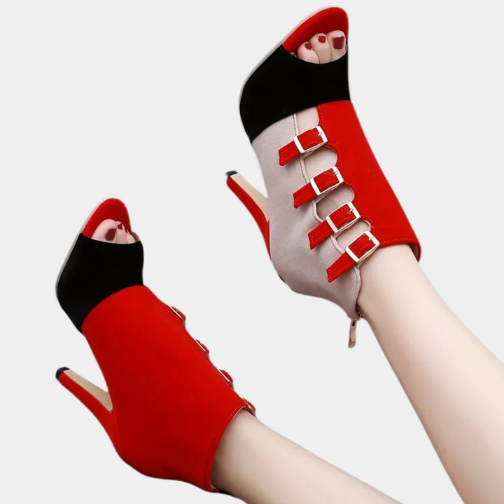 Trendy High Heeled Sandals for Women - Selene-Black-3-Nora Luxe