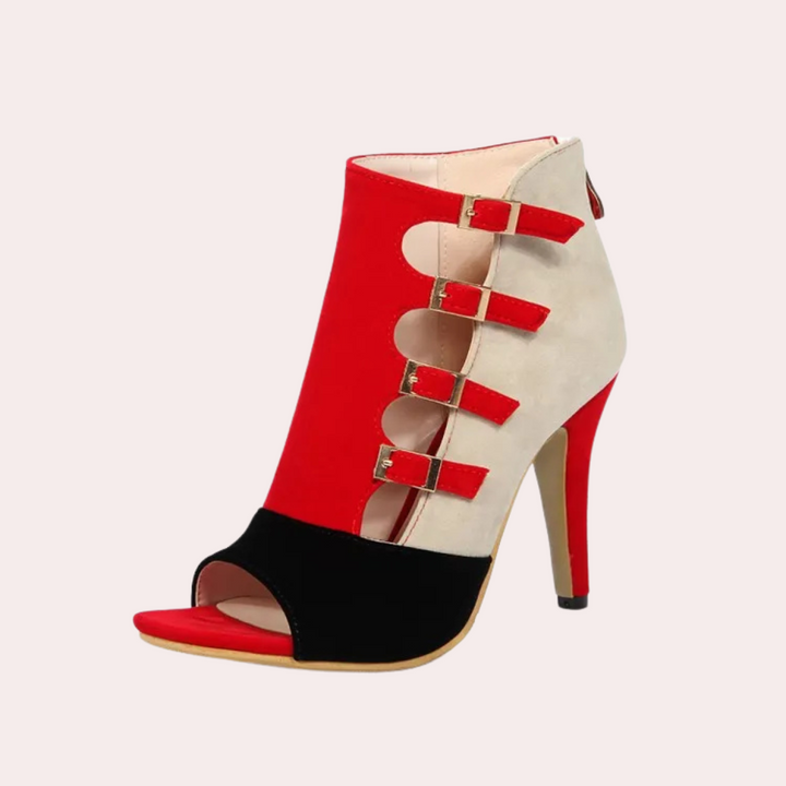 Trendy High Heeled Sandals for Women - Selene-Red-3-Nora Luxe