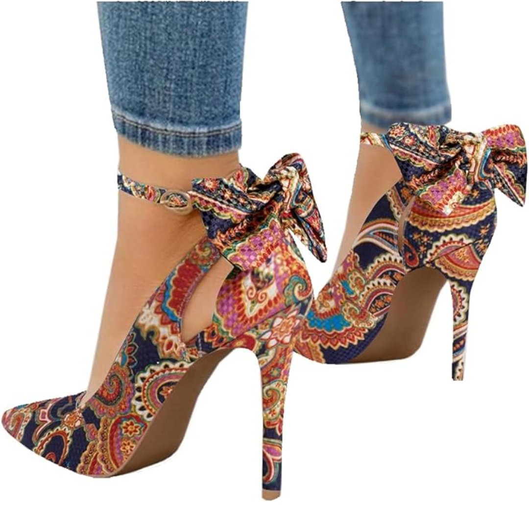 Trendy High Heels with Bow - Hailey-Multicolored-2.5-Nora Luxe