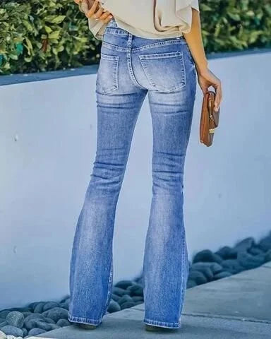 Trendy High-Waisted Denim Trousers - Mila-Blue-S-Nora Luxe