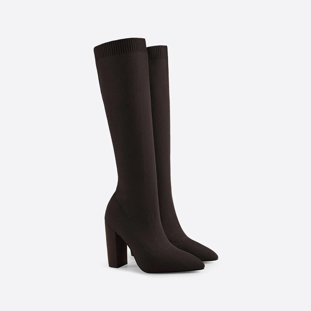 Trendy Knee-High Boots - Sophia-Red-2.5-Nora Luxe