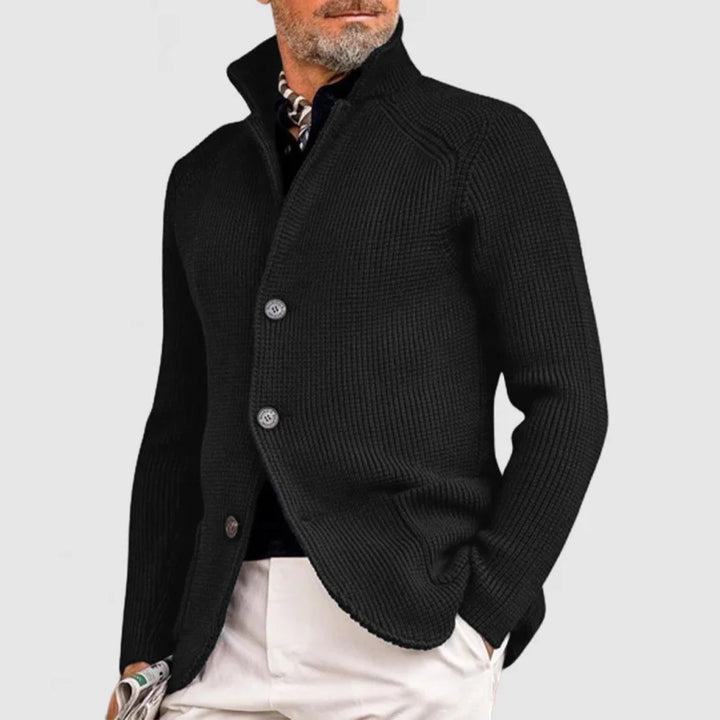 Trendy Knitted Men's Gilet with Pockets - Oscar-Black-S-Nora Luxe
