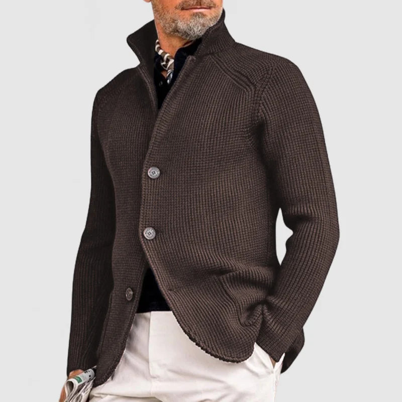 Trendy Knitted Men's Gilet with Pockets - Oscar-Brown-S-Nora Luxe