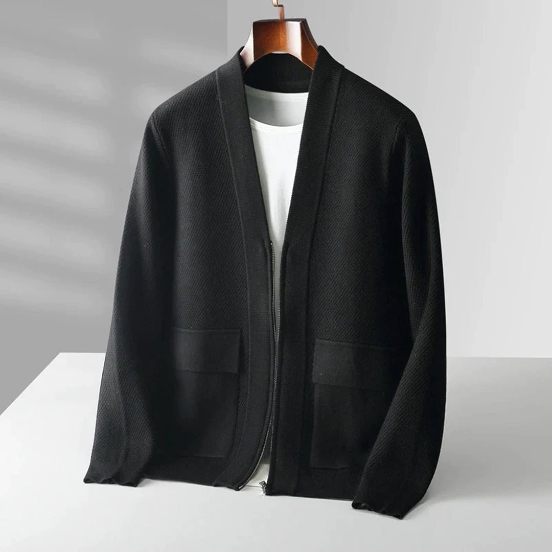 Trendy Knitted Men's Vest - Noah-Black-S-Nora Luxe