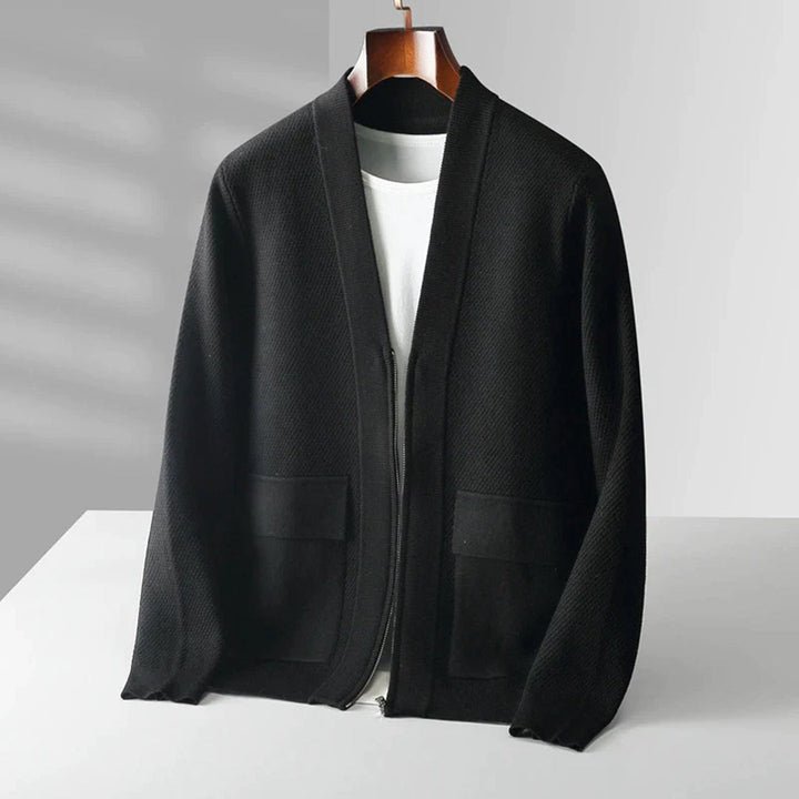 Trendy Knitted Men's Vest - Noah-Black-S-Nora Luxe