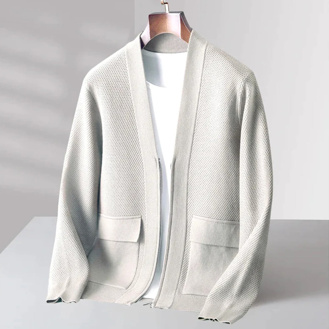 Trendy Knitted Men's Vest - Noah-White-S-Nora Luxe