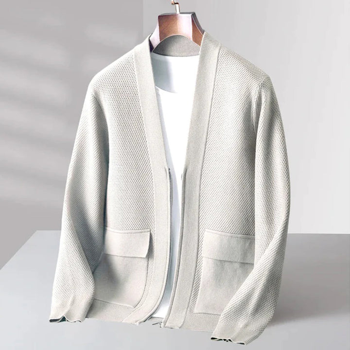 Trendy Knitted Men's Vest - Noah-White-S-Nora Luxe