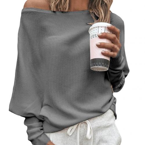 Trendy Knitted Off-Shoulder Women's Sweater - Sophie-Gray-S-Nora Luxe