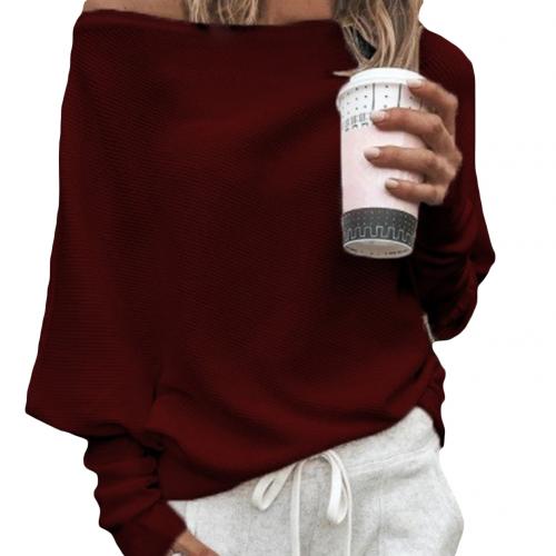 Trendy Knitted Off-Shoulder Women's Sweater - Sophie-Red-S-Nora Luxe