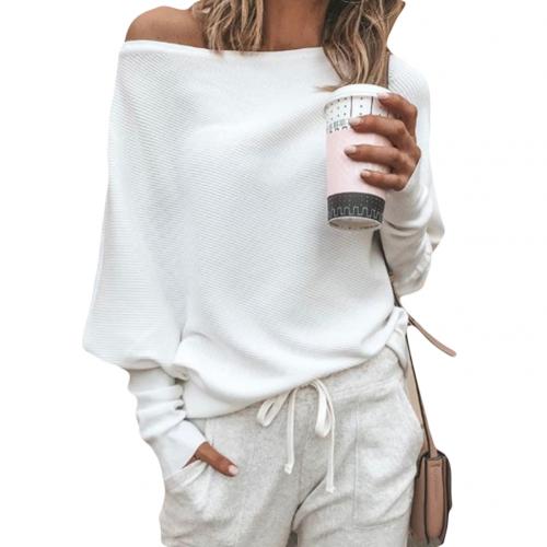 Trendy Knitted Off-Shoulder Women's Sweater - Sophie-White-S-Nora Luxe