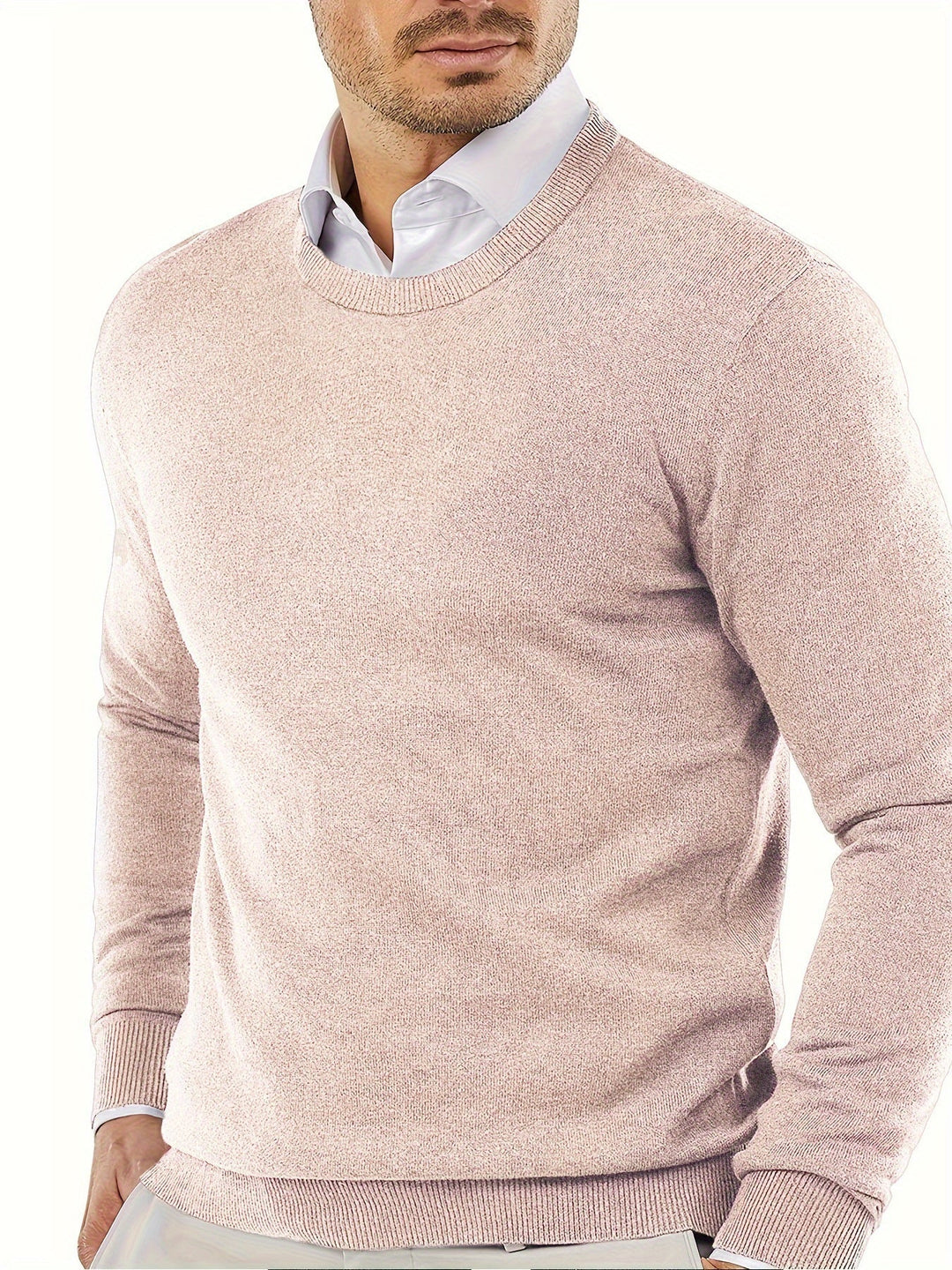 Trendy Knitted Sweater with Round Neck - Dante-Black-S-Nora Luxe