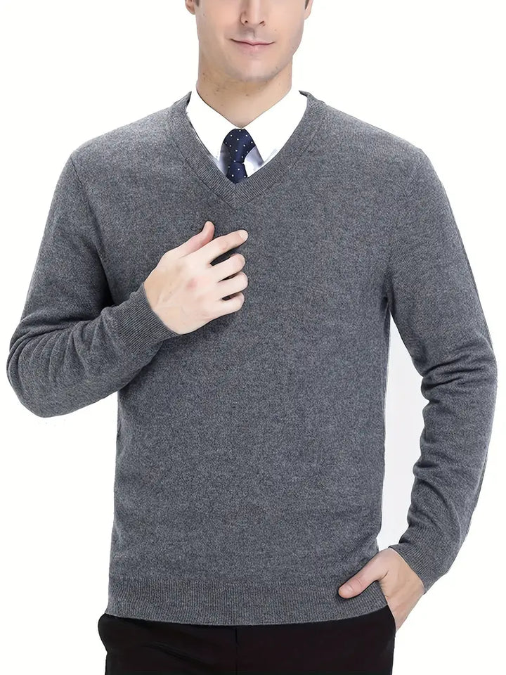Trendy Knitted Sweater with Round Neck - Dante-Gray-S-Nora Luxe