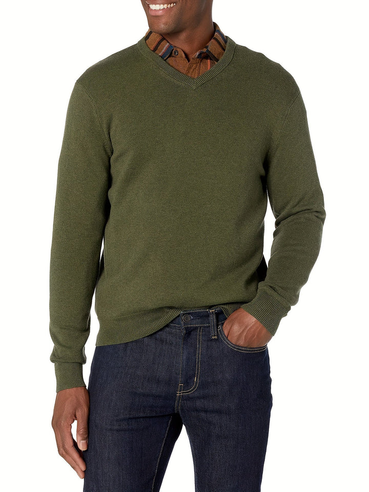 Trendy Knitted Sweater with Round Neck - Dante-Green-S-Nora Luxe