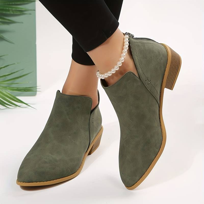 Trendy Ladies Ankle Boots - Iris-Green-4.5-Nora Luxe