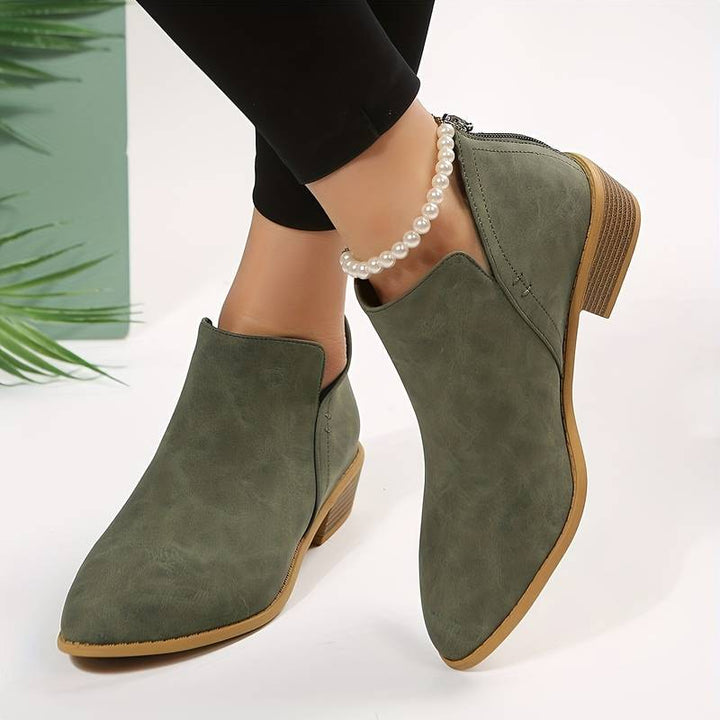 Trendy Ladies Ankle Boots - Iris-Green-4.5-Nora Luxe
