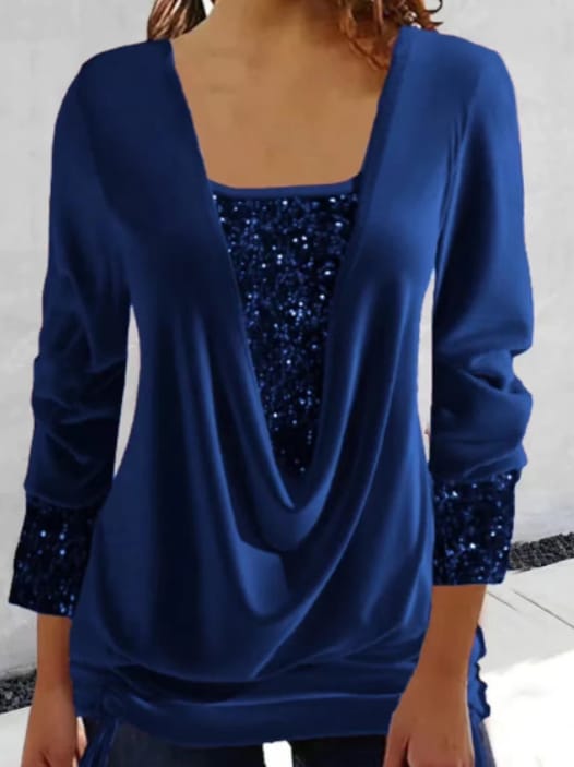 Trendy Ladies Blouse – Elin-Blue-S-The Livary