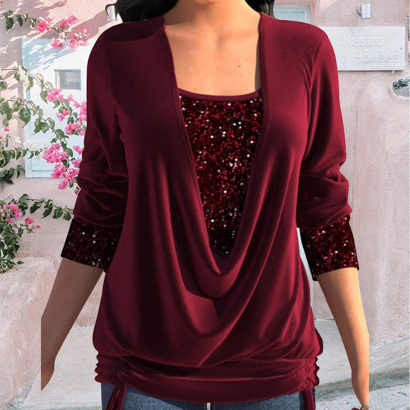 Trendy Ladies Blouse – Elin-Red-S-The Livary