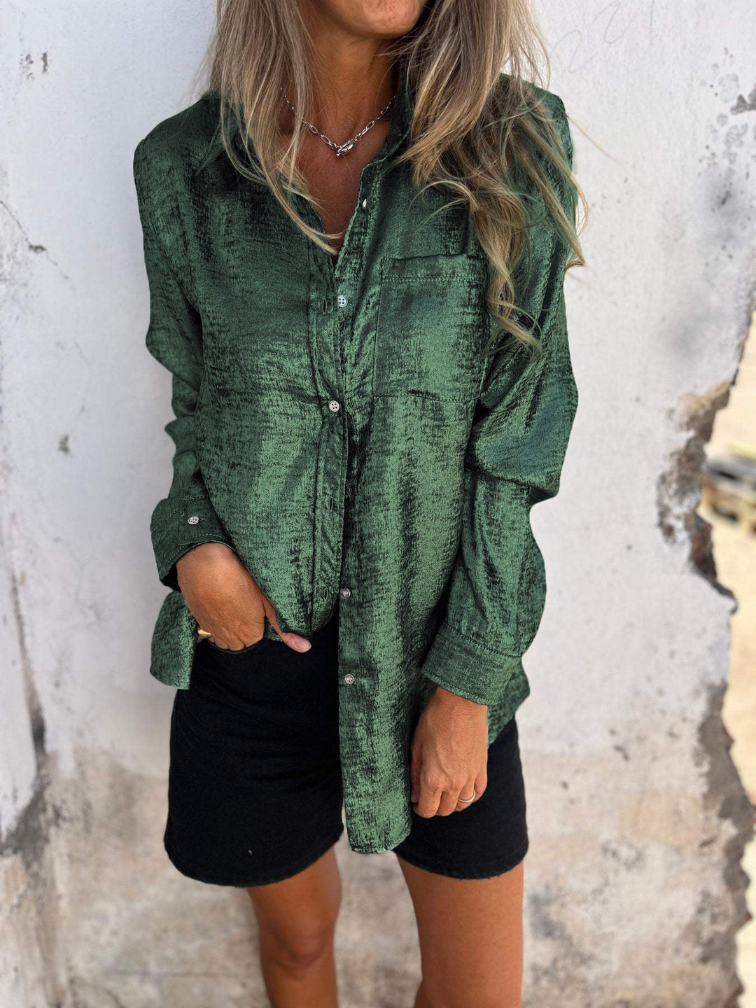 Trendy Ladies Blouse - Evelyn-Green-S-Nora Luxe