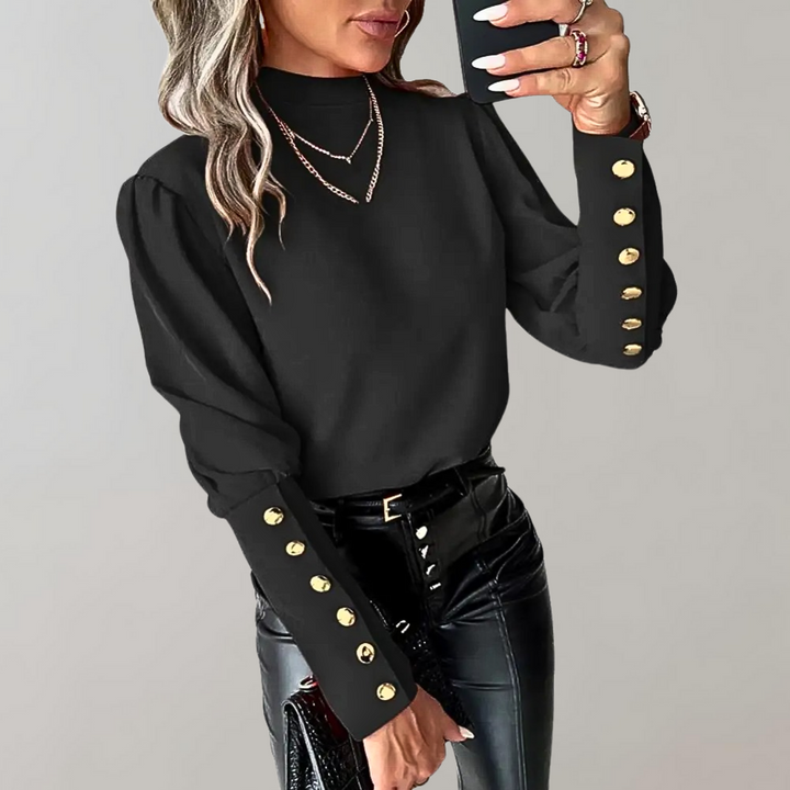Trendy Ladies Blouse with Lace - Clara-Black-S-Nora Luxe