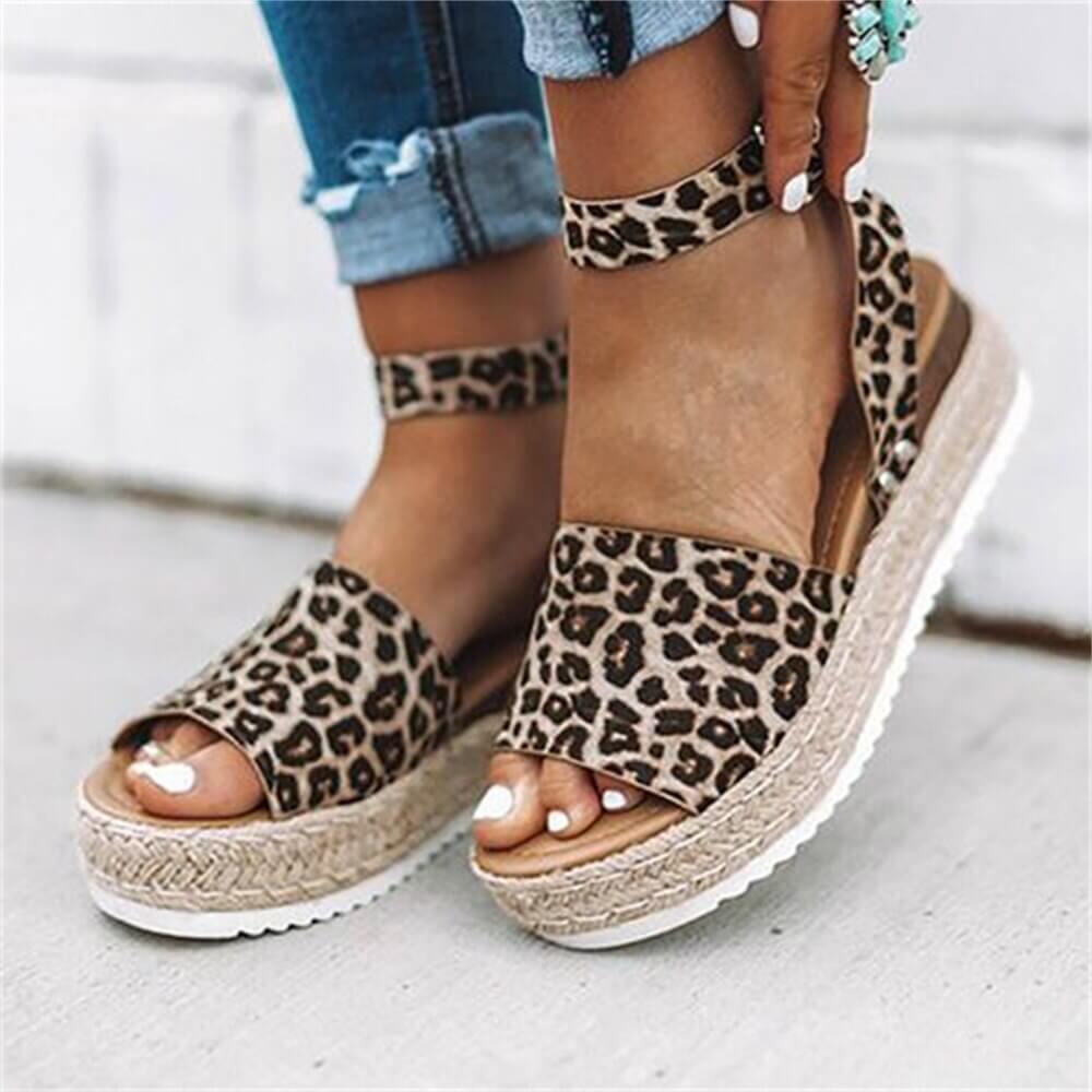 Trendy Ladies Espadrille Summer Sandals - Liv-Leopard-35-The Livary