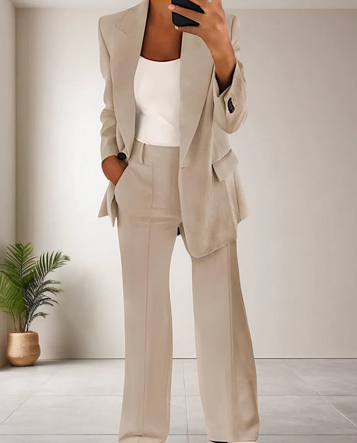 Trendy Ladies Jumpsuit - Isabella-Beige-S-Nora Luxe