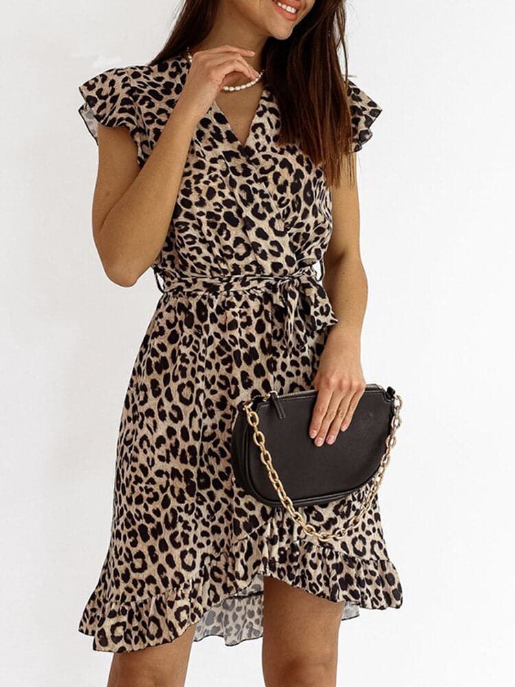 Trendy ladies' mini dress in leopard print – Amira-S-Nora Luxe
