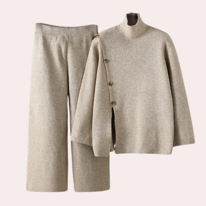 Trendy Ladies Outfit - Mila-Khaki-XS-Nora Luxe