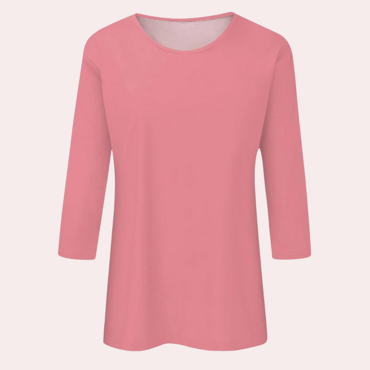 Trendy Ladies Shirt with Long Sleeves - Livia-Pink-S-Nora Luxe