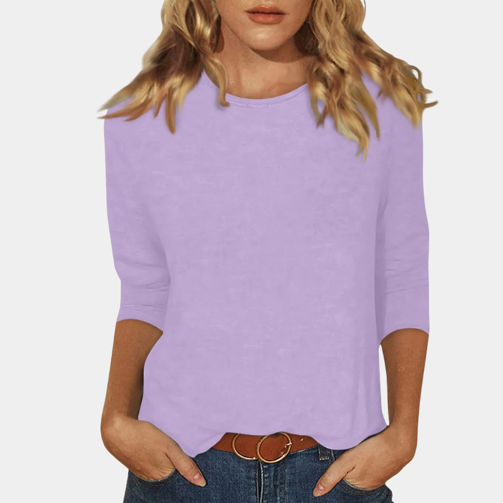 Trendy Ladies Shirt with Long Sleeves - Livia-Purple-S-Nora Luxe