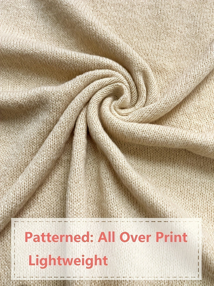 Trendy Ladies Sweater with Bee Pattern - Sophie-Apricot-S-Nora Luxe