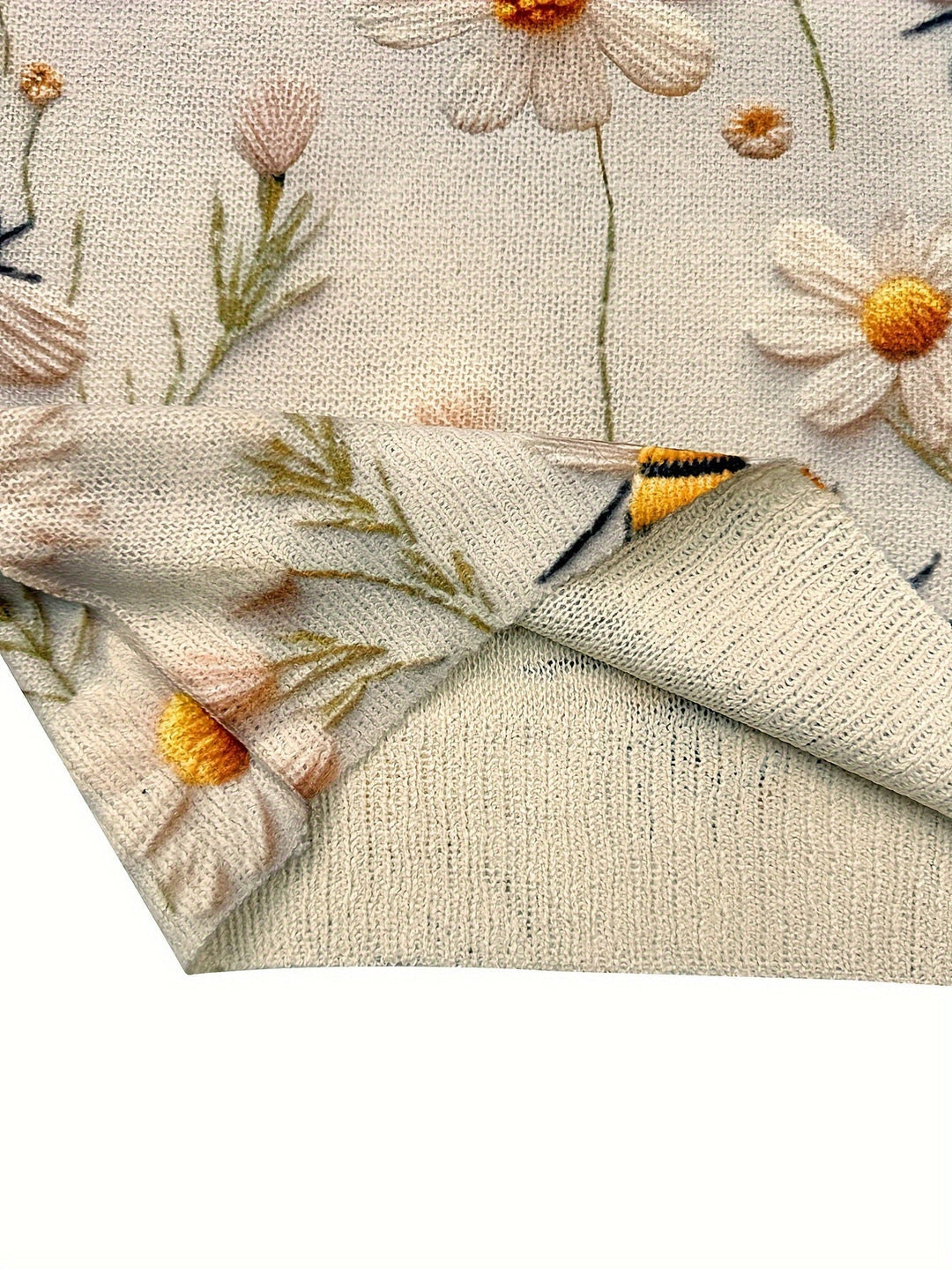 Trendy Ladies Sweater with Bee Pattern - Sophie-Apricot-S-Nora Luxe