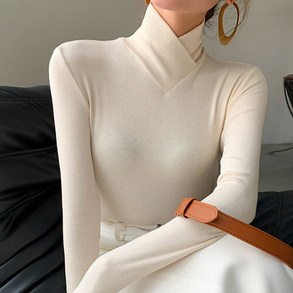 Trendy Ladies Turtleneck - Marlène-Ivory-S-Nora Luxe