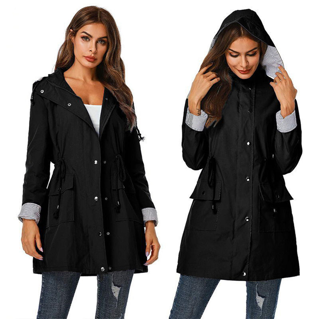 Trendy Ladies Windbreaker - Viviane-Black-S-Nora Luxe