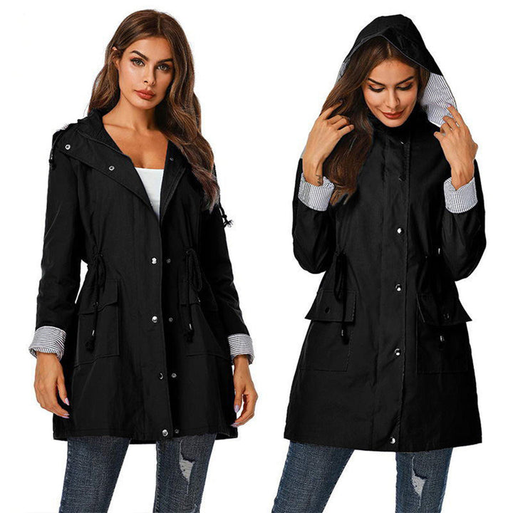 Trendy Ladies Windbreaker - Viviane-Black-S-Nora Luxe