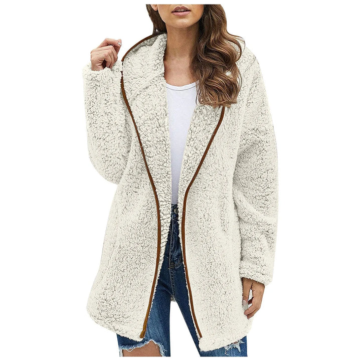 Trendy Lang Fleece Women's Jacket - Luna-Beige-S-Nora Luxe