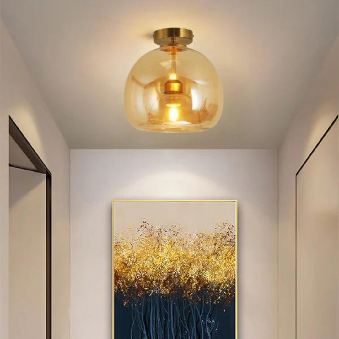 Trendy LED Ceiling Light - Maxwell-Gold-Ceiling Lamp-Nora Luxe