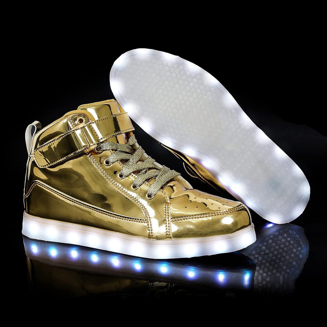 Trendy LED Sneakers with Rechargeable Lighting - LumaBoost-Black-2.5-Nora Luxe