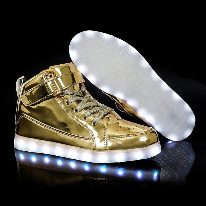 Trendy LED Sneakers with Rechargeable Lighting - LumaBoost-Black-2.5-Nora Luxe